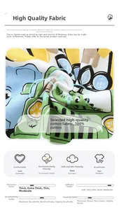 Detailed macro view of 100% pure cotton fabric texture with colorful cartoon prints