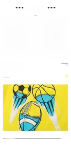 Détail d'un t-shirt en coton jaune vif avec imprimés sportifs cartoon pour garçon
