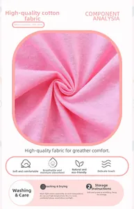 Detail of pink 100% cotton knit fabric showing breathable texture and soft material