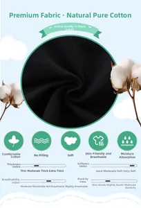 Close-up of black breathable 100% cotton knit fabric showing soft spiral texture