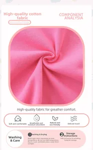 Detail of pink 100% cotton knit fabric showing breathable texture and soft feel