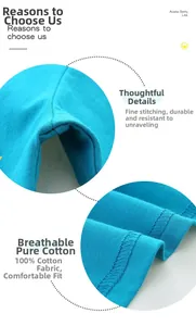 Détail du tissu en coton bleu avec focus sur les coutures de haute qualité et la texture