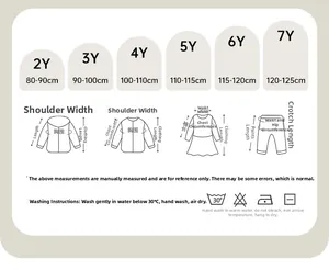 Tableau des tailles détaillé pour t-shirt Halloween garçon avec conseils d'entretien