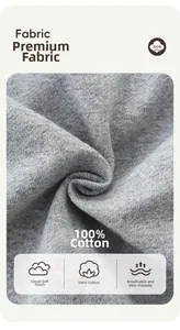 Détail macro du tissu en maille grise 100% coton montrant sa texture douce