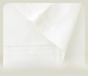 Detailed close-up showing the double-stitched hem and cotton fabric texture of the white t-shirt
