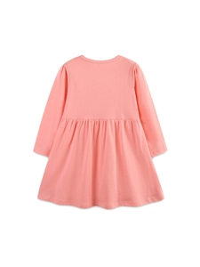 Robe de Princesse en Coton à Manches Longues pour Petites Filles Broderie Motif Animaux Automne Décontracté Fête