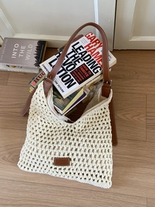 Borsa a Tracolla Intrecciata Bohémien da Donna Grande Capacità Borsa Tote per Vacanze Estive Con Cinturino in Ecopolle Borsa a Tracolla Casual