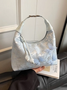 Nouveau Style Chinois Sac à Main Brodé pour Femmes Élégant Papillon 3D Sac Bandoulière Dentelle Florale Petit Sac Dumpling