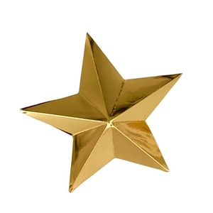 3D hollow star ornament with gold mirror finish for festive party wall decoration