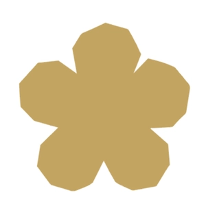 Minimalist golden 3D hollow star ornament for festive party background decoration