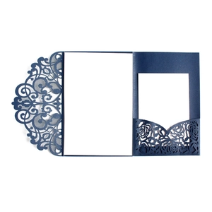 Invitations Découpe Laser Papier Perlé Dentelle Design Élégant Style Européen pour Mariage Fiançailles Fête Banquet Célébration Couverture Carte Vœux