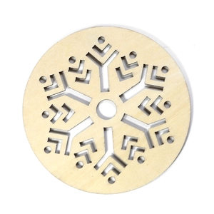 Christmas snowflake cutout wooden coaster for heat insulation and dining table decor
