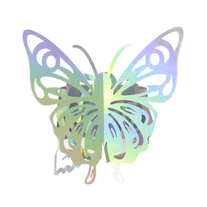Holographic butterfly napkin ring with laser-cut design for elegant table decor