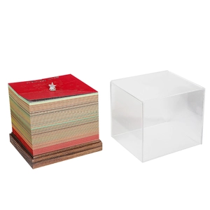 Blocco note 3D albero di Natale con scultura in carta e custodia in acrilico