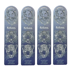 Laser Cut Paper Bookmarks Animal Hollow Out Lion Tiger Leopard Pattern Pearlescent Cardboard Book Marks For Reading Students