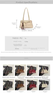 Detailed size specifications and color options for the stylish PU leather hobo bag