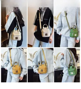 Multi-color nylon crossbody bags shown on models for daily lifestyle outfit inspiration