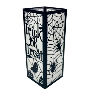 Halloween spider web and pumpkin hollow paper lantern cover for trick or treat party decor
