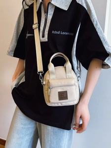 Lightweight Waterproof Nylon Mini Crossbody Bag For Women Trendy Fashion Handbag Casual Shoulder Phone Square Daily Bag