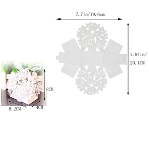 Detailed laser-cut butterfly gift box with precise assembly and flat dimensions