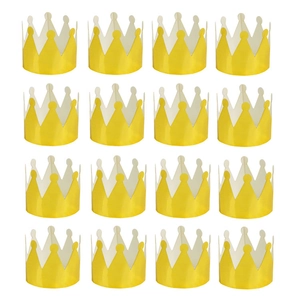 50 pieces of gold mirror crown paper napkin rings for elegant wedding table decorations