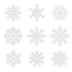 Set of 9 intricate hollow white snowflake coasters for Christmas party home table decoration