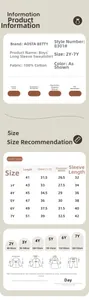 Detailed size chart for kids cartoon sweatshirt showing measurements from 2Y to 7Y sizes