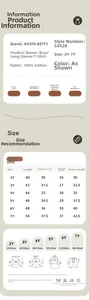 Size chart for boys 100% cotton long sleeve shirt with detailed height measurements