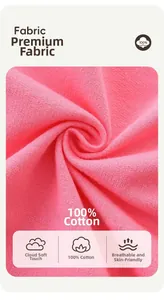 Gros plan détaillé du tissu 100% coton rose montrant une texture douce et une grande respirabilité