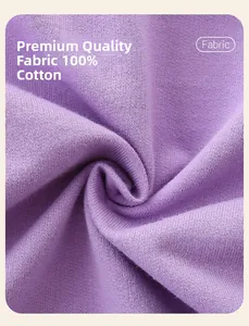 Detail of 100% cotton purple knitted fabric showing soft texture for girls sweatshirt