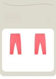 Vue avant et arrière du legging rouge extensible avec large taille élastiquée