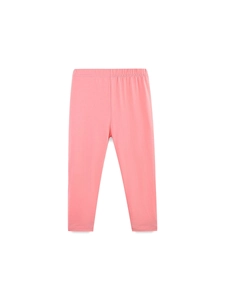 Leggings roses en coton pour filles avec taille élastique pour la mode d'automne