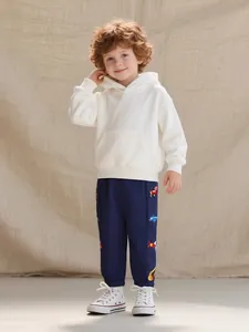 Kinder Jungen Cartoon Transport Bestickte Baumwolle Jogginghose Herbst Lässige Kleinkind Jogger Weiche Strickhose