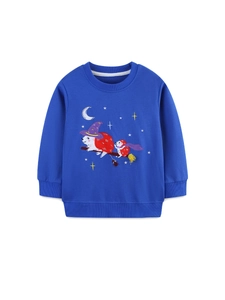 Girls Long Sleeve Cotton Sweatshirt Halloween Hedgehog Witch Embroidery Crew Neck Pullover Toddler Fall Winter Outfits Tops
