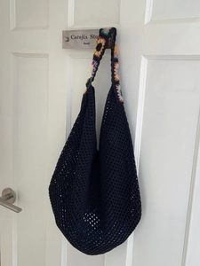Sac Cabas Bohème en Paille au Crochet pour Femmes Bandoulière Fleurie Colorée Grande Capacité Ajouré Sac de Plage Vacances