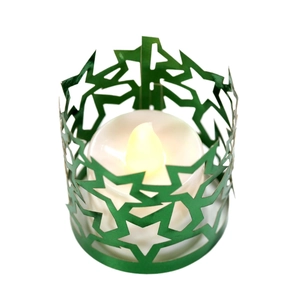 Lampe en papier étoile LED avec lumière jaune chaude pour ambiance de fête