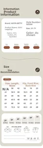 Guide des tailles détaillé et spécifications du tissu en coton pour leggings filles fraises
