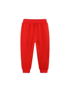 Pantalon de jogging rouge pour filles avec taille élastique et chevilles resserrées