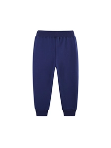 Classic navy blue boys knit sports joggers with comfortable elastic waistband and ribbed cuffs