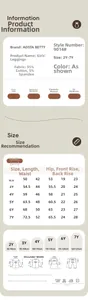 Detailed size chart for girls' leggings showing measurements from 2Y to 7Y sizes