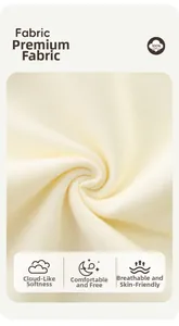Macro shot of soft cream knit fabric texture for kids' sweatshirts with 100% cotton feel