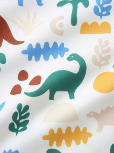 Sweat-shirt d'automne tendance pour garçon avec imprimés de dinosaures colorés sur le tissu