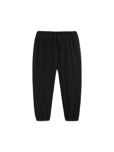 Classic black kids' sports joggers with elastic drawstring waist and cuffed ankles