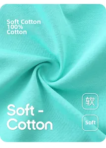 Détail du tissu en 100% coton doux vert menthe pour les robes d'enfants