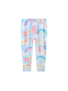 Girls Cartoon Unicorn Rainbow Printed Leggings Cotton Soft Elastic Slim Fit Casual Long Pants For Toddler Kids