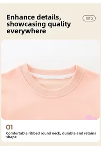 Detail of pink ribbed crewneck sweater showing knit texture and durable collar quality