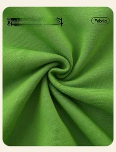 Vue détaillée du tissu tricoté vert vif avec une texture douce et un tissage élastique