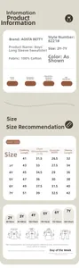 Size chart for boys cotton sweatshirt showing detailed measurements from 2Y to 7Y sizes