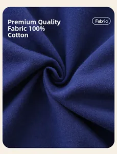 Detailed view of high-quality 100% cotton dark blue sweatshirt fabric texture