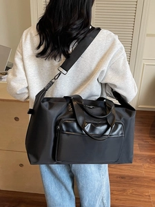 Large Capacity Travel Duffel Bag For Women Men Waterproof Nylon Sports Fitness Storage Bag Casual Weekend Handbag Shoulder Bag